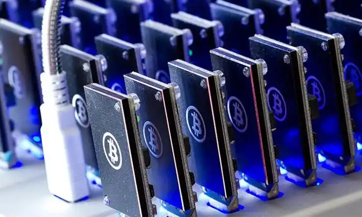 A high-performance GPU mining rig in action